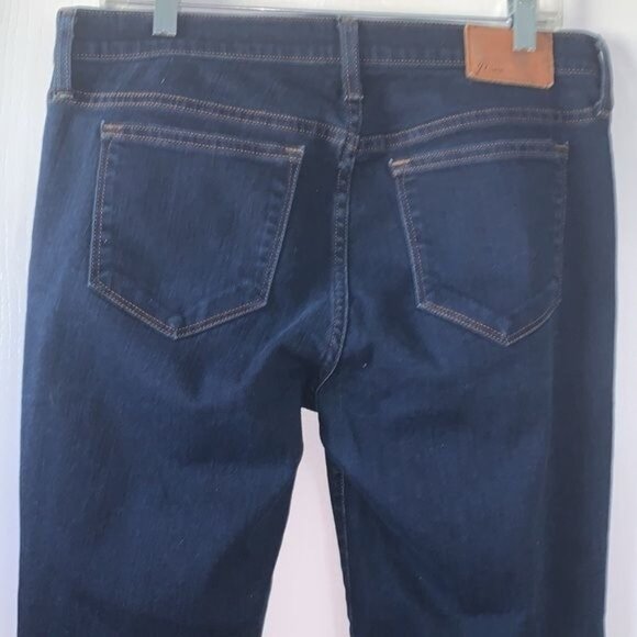 J. Crew Womens Toothpick Fit Dark Wash Jeans Size 31 Stretch Denim Cotton Blend - Picture 9 of 16